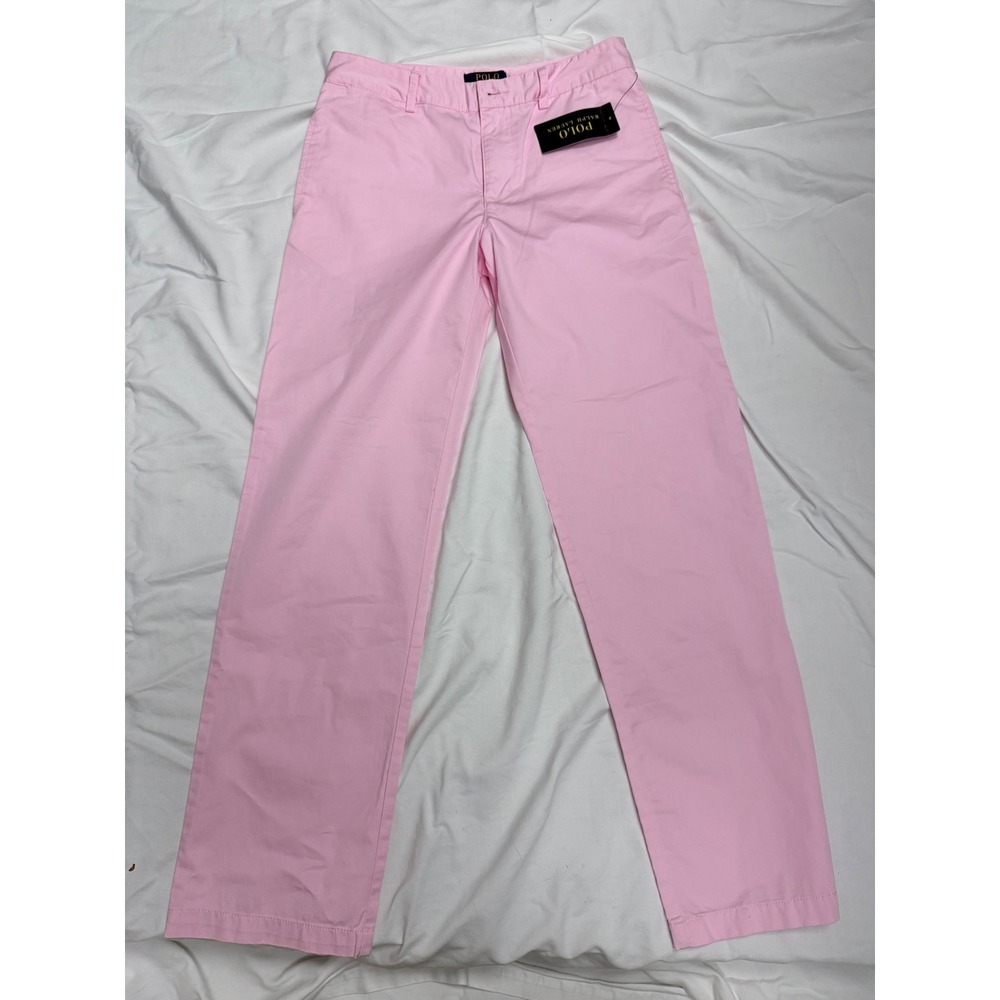 Polo Ralph Lauren Kids Pink Chino Pants Size 14 New With Tags Straight Leg